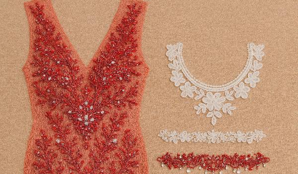 تفاوت پنل لباس مجلسی با یقه دوزی