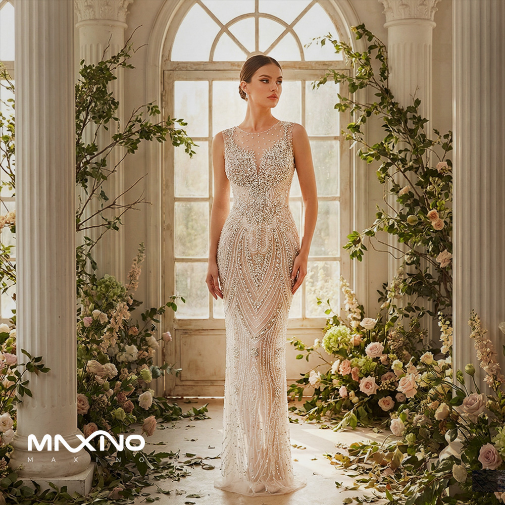 پنل لباس مجلسی لوکس نقره ای درخشان